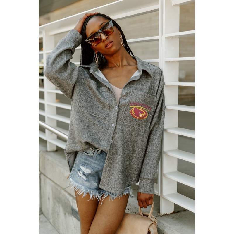 IOWA STATE CYCLONES Switch It Up Button-Down Shacket