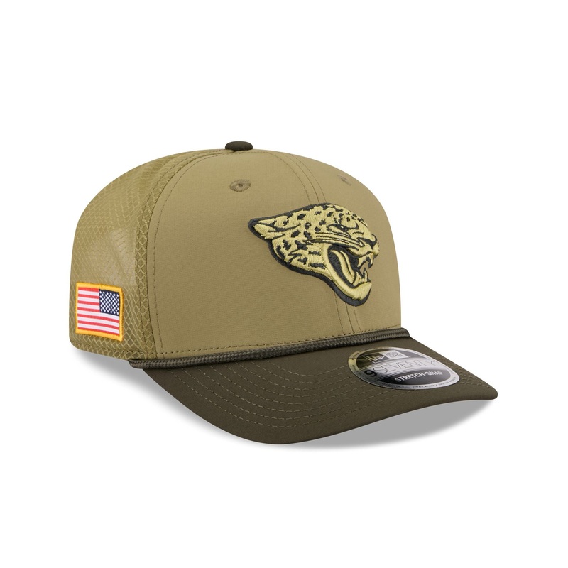 Jacksonville Jaguars 2025 Salute to Service 9SEVENTY Trucker Hat