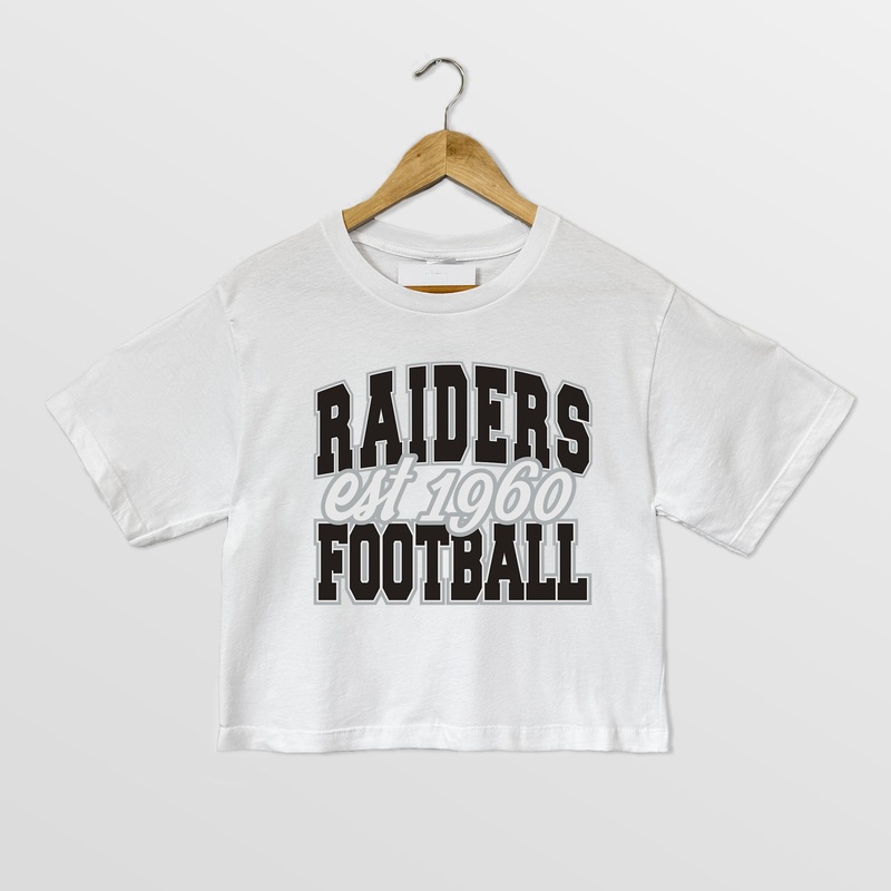 LAS VEGAS RAIDERS DEEP ROOTS BOXY FIT CROPPED TEE