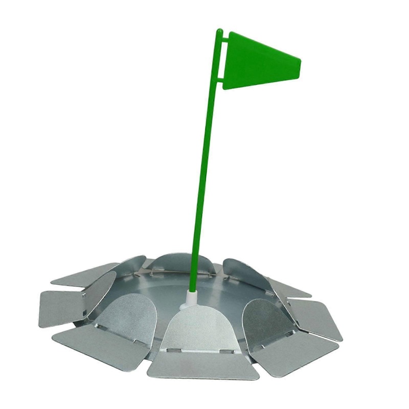 Golf Practice Putting Cup with Flag Golf Putter Training Aid for Yard Office Red Flag