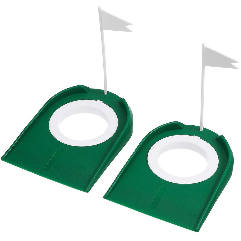 Golf Putting Trainer Cups For Indoor Use Made From Sturdy PP Designed To Enhance Putting Practice With Vibrant Color 2Pcs