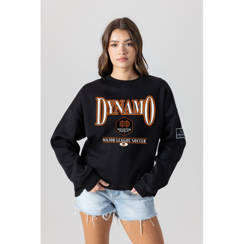 HOUSTON DYNAMO Players Only Fleece Drop-Shoulder Crew