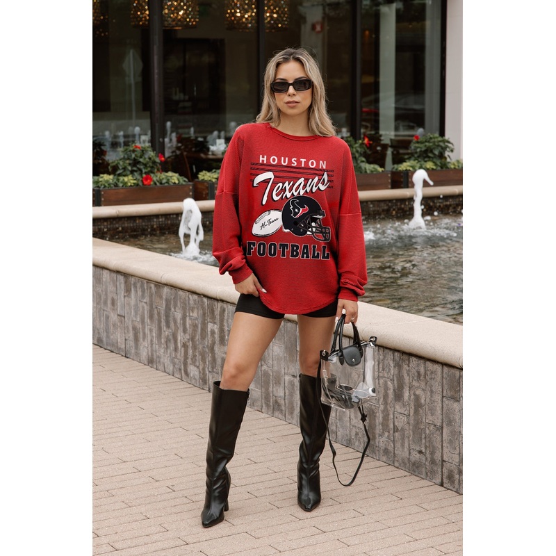 HOUSTON TEXANS CLASSIC COOL VINTAGE WASH CORDED PULLOVER