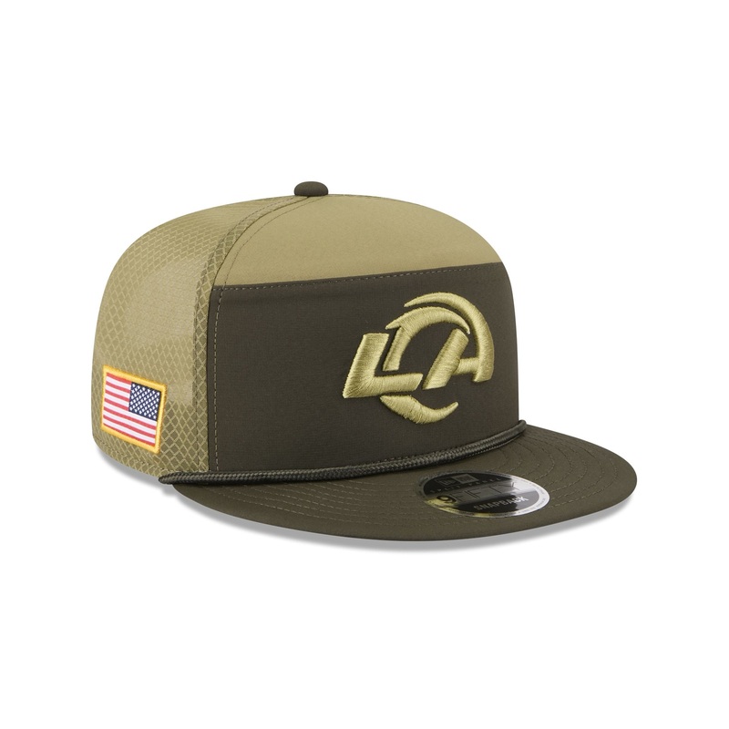 Los Angeles Rams 2025 Salute to Service Split Panel 9FIFTY Trucker Hat