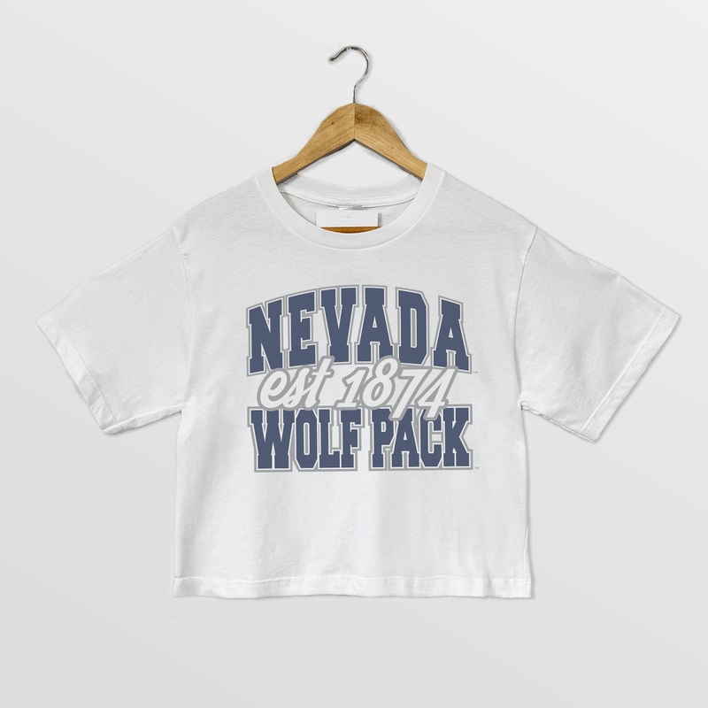 NEVADA WOLF PACK DEEP ROOTS BOXY FIT WOMEN’S CROPPED TEE