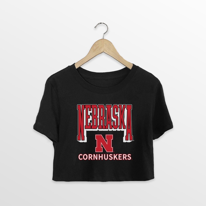NEBRASKA CORNHUSKERS PURE VICTORY CLASSIC CROP TEE