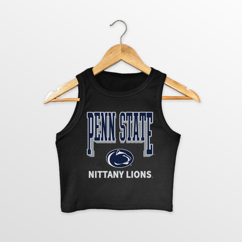 PENN STATE NITTANY LIONS PURE VICTORY ESSENTIAL RIBBED CROP TANK