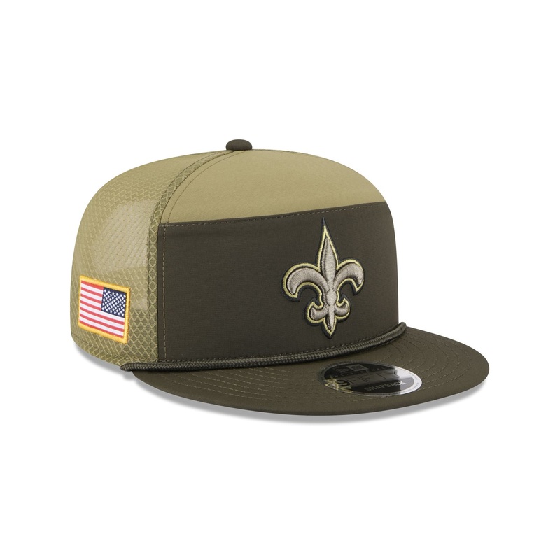 New Orleans Saints 2025 Salute to Service Split Panel 9FIFTY Trucker Hat