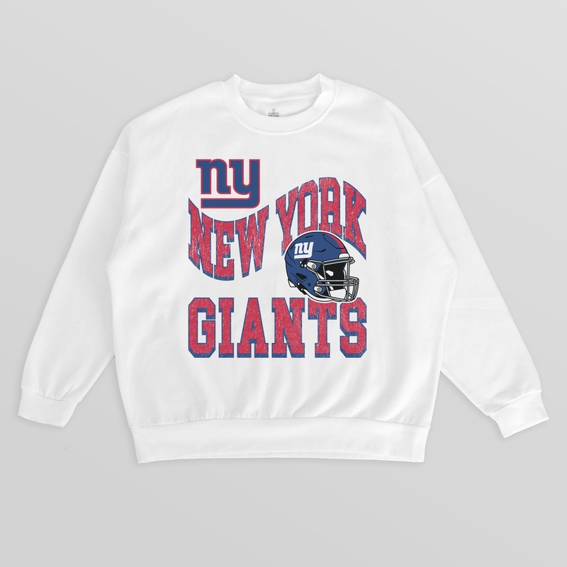 NEW YORK GIANTS HARD EARNED PREMIUM FLEECE CREWNECK PULLOVER