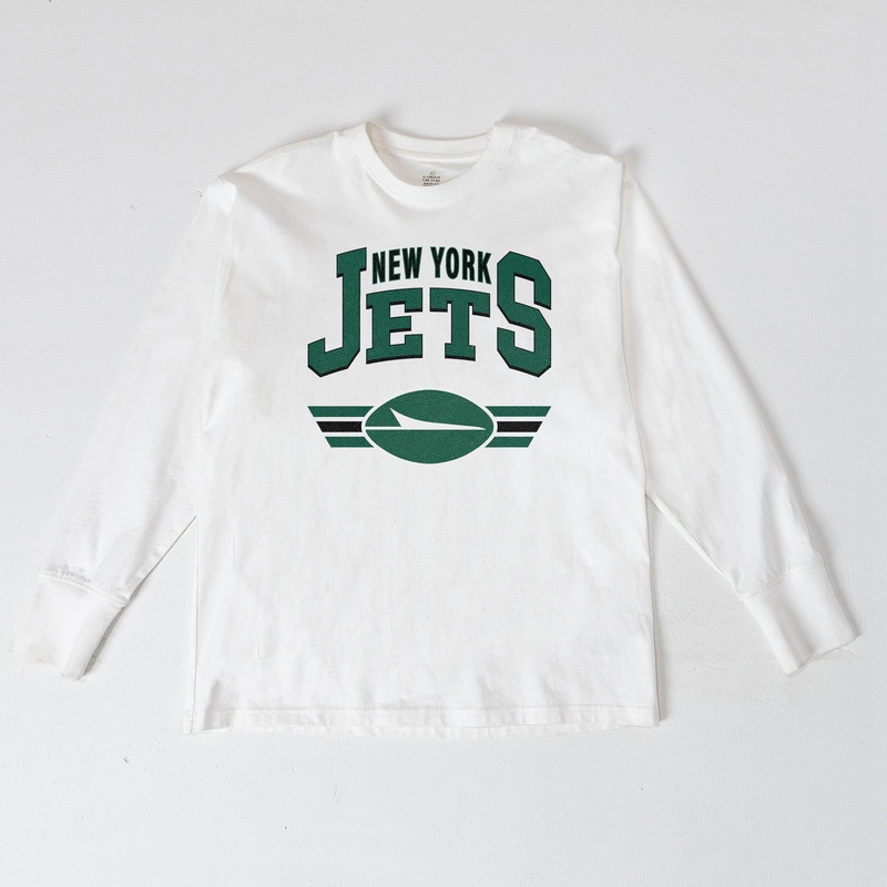 NEW YORK JETS SWIFT STRIKE ESSENTIAL RELAXED FIT LONG SLEEVE TEE
