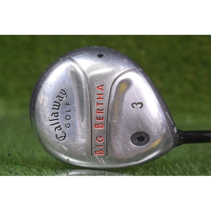 CALLAWAY GOLF BIG BERTHA 3 WOOD W/ RCH 75 STRONG FLEX GRAPHITE SHAFT LEFT HANDED