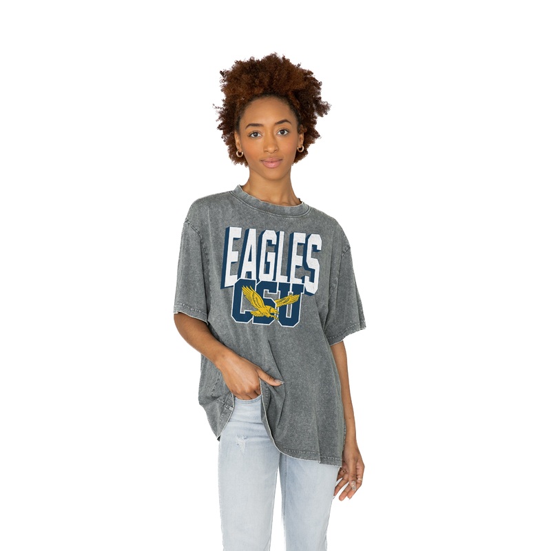 COPPIN STATE EAGLES Solid Defense Oversized Crewneck Tee