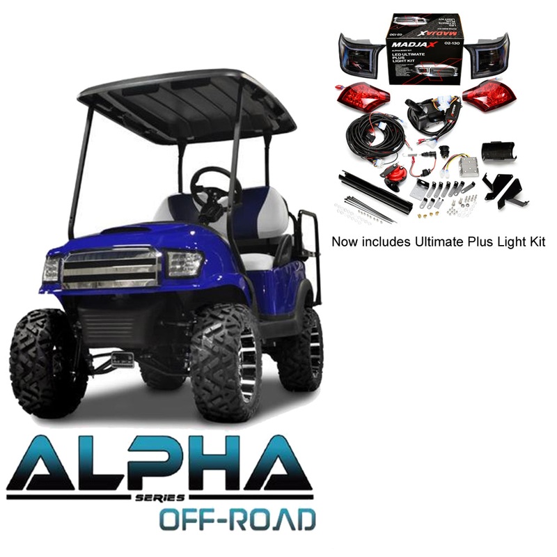 Club Car Precedent/Onward/Tempo ALPHA Off-Road Body Kit in Blue with Ultimate Plus Light Kit PN# 05-027KO