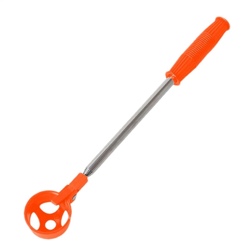 Golf Ball Retriever  telescopic ball grabber, retractable stainless steel shaft, durable, ergonomic handle, Orange