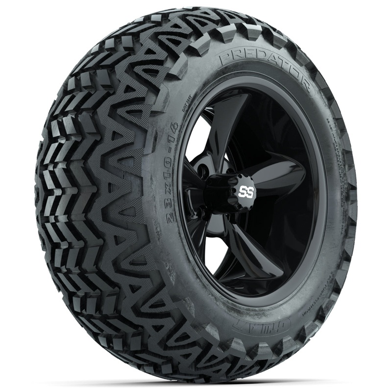 Set of (4) 14 in GTW Godfather Wheels with 23×10-14 GTW Predator All-Terrain Tires PN# A19-507
