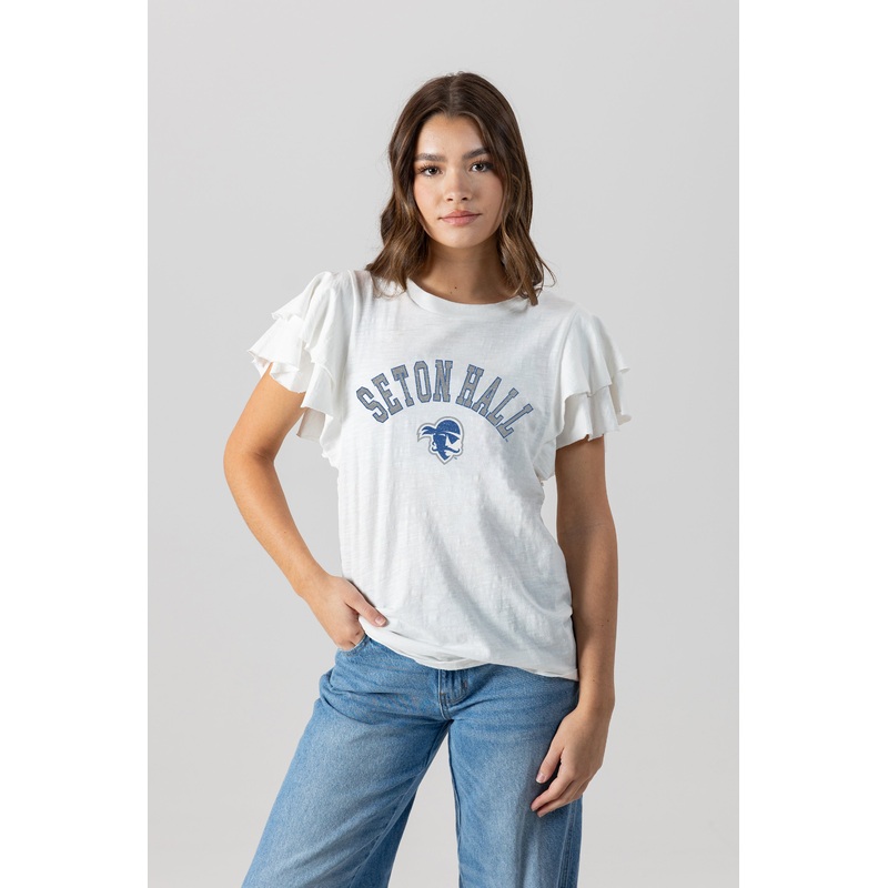 SETON HALL PIRATES All In To Win Flutter Crewneck Top