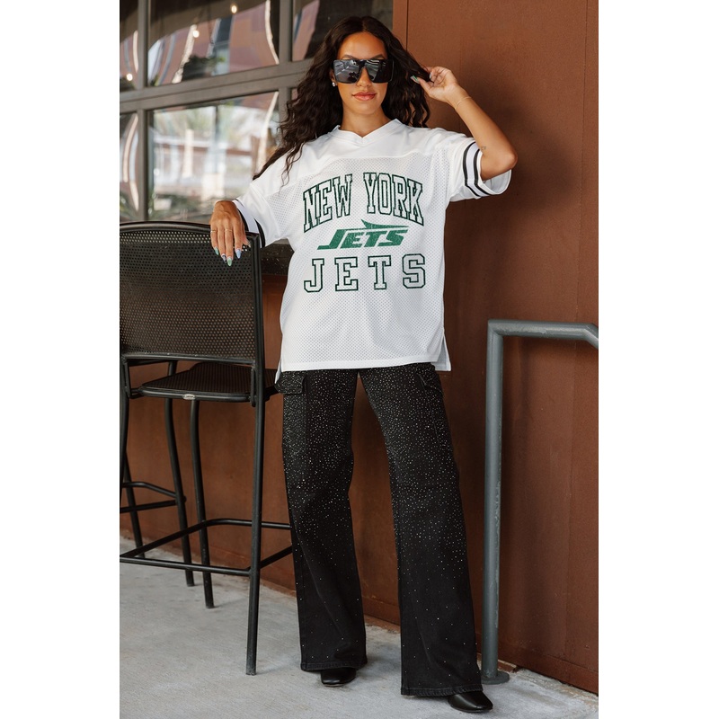 NEW YORK JETS A Step Ahead Oversized Mesh Tee