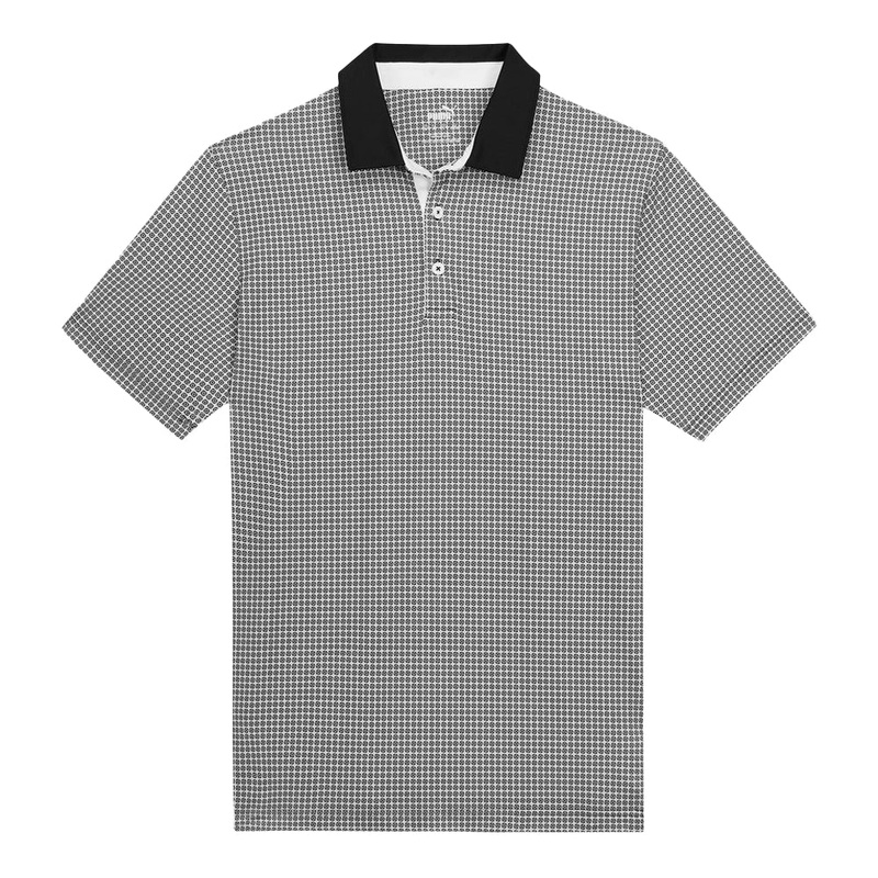Puma Mattr Circular Golf Polo|Black Ash Gray|Small|Medium|Large|X-Large|XX-Large|XXX-Large