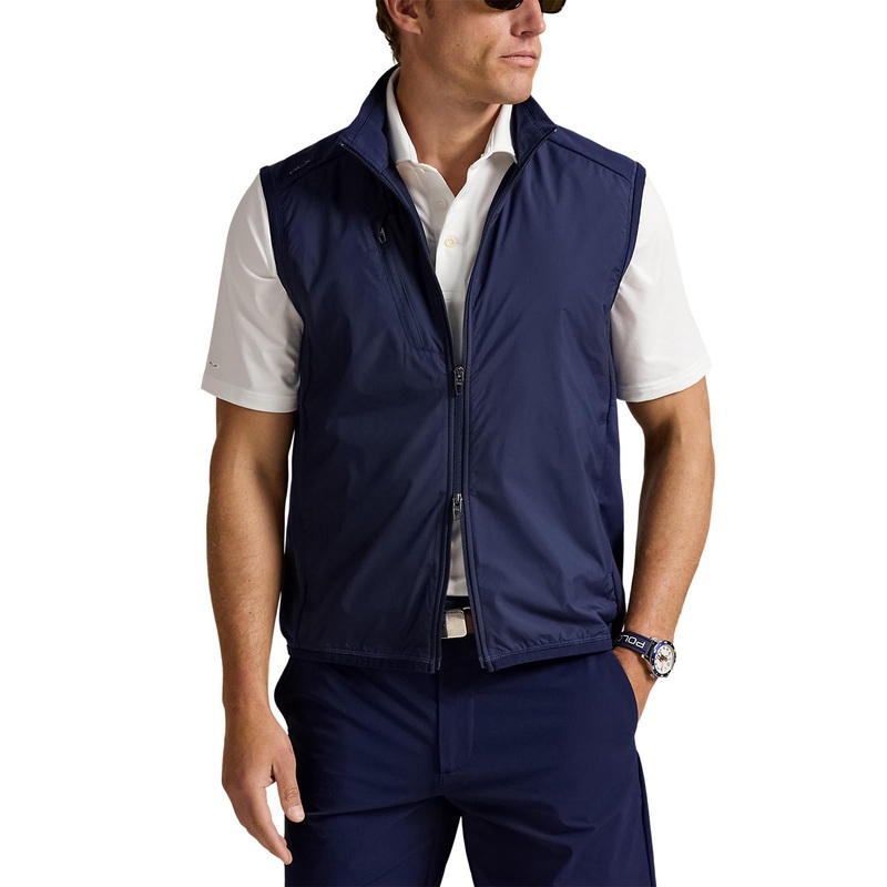 RLX Ralph Lauren Tech Terry Full Zip Golf Vest – Refined Navy