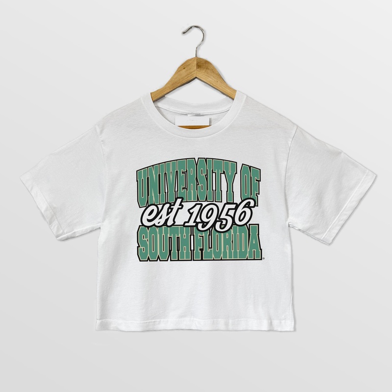 SOUTH FLORIDA BULLS DEEP ROOTS BOXY FIT WOMEN’S CROPPED TEE