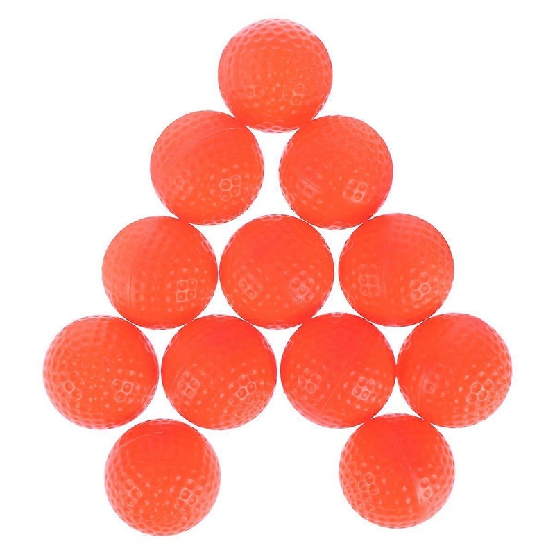 12pcs Balls Sports Ball Indoor Outdoor Practice Training Aids Exercise Field Ball Indoor Training Golfball(Orange)