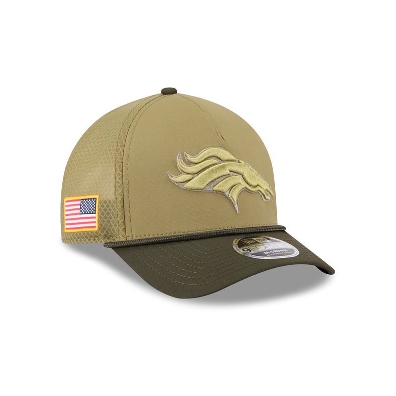 Denver Broncos 2025 Salute to Service 9FORTY M-Crown A-Frame Trucker Hat