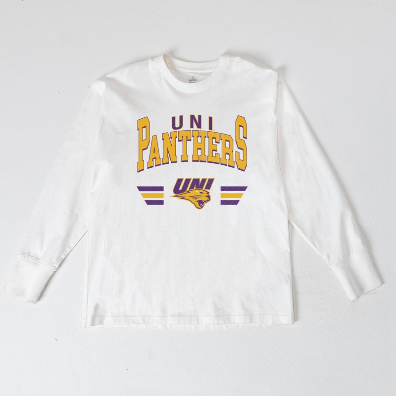 NORTHERN IOWA PANTHERS SWIFT STRIKE ESSENTIAL RELAXED FIT LONG SLEEVE TEE