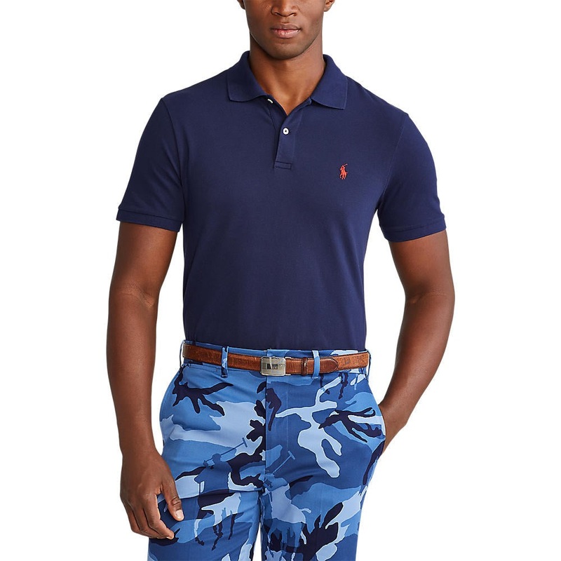 Polo Golf Ralph Lauren Cotton Pique Performance Polo – French Navy/Red