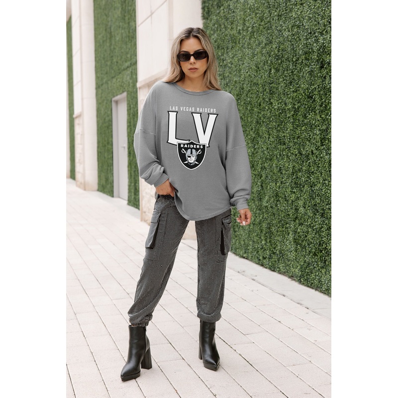 LAS VEGAS RAIDERS PURE MOTION VINTAGE WASH CORDED PULLOVER