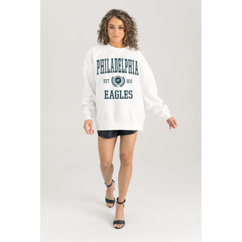 PHILADELPHIA EAGLES Timeless Triumph Fleece Crewneck Pullover