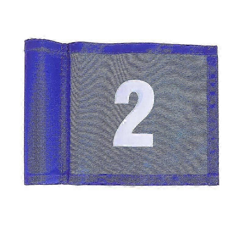 1pc Practice Green Flag Durable Flag Monochrome Marking Flag Portable Training Flag Blue Number 2 Style