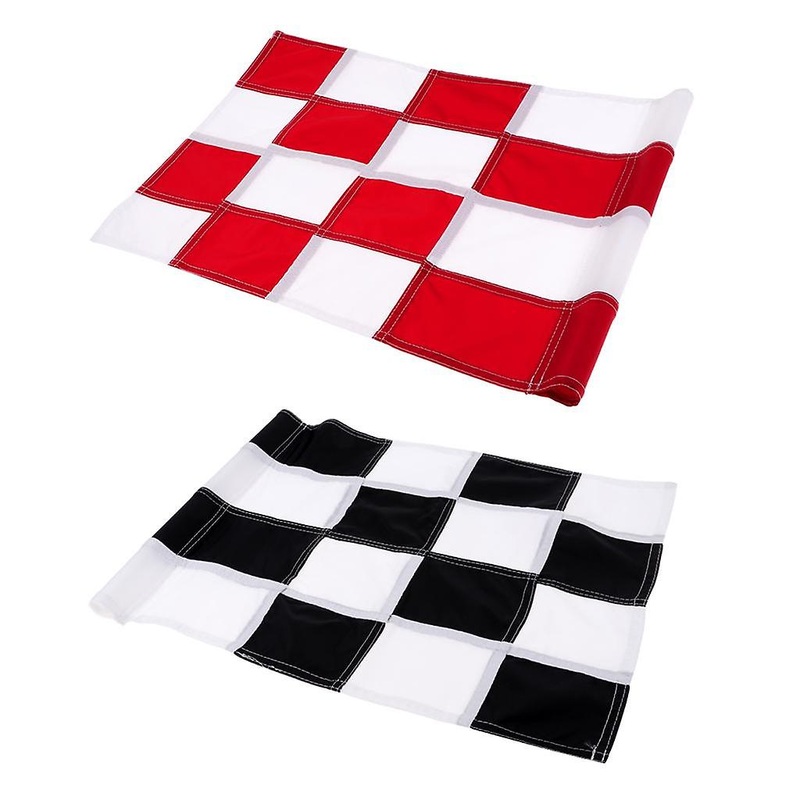 2 Pack Durable Backyard Practice Golf Hole Pole Cup Flag Putting Green Flags