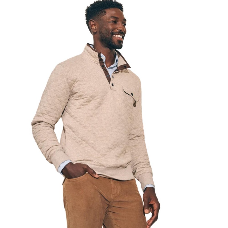 Faherty Men’s Epic Quilted Fleece Pullover