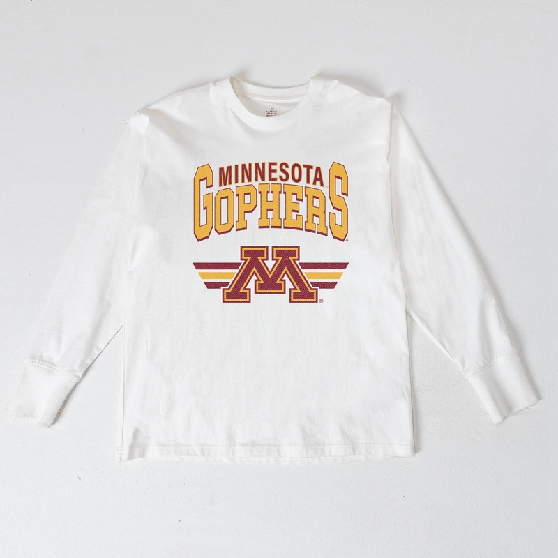 MINNESOTA GOLDEN GOPHERS SWIFT STRIKE ESSENTIAL RELAXED FIT LONG SLEEVE TEE