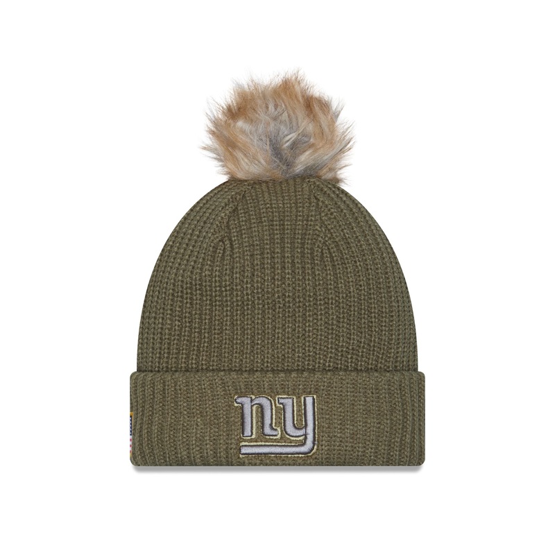 New York Giants 2025 Salute to Service Women’s Pom Knit Hat