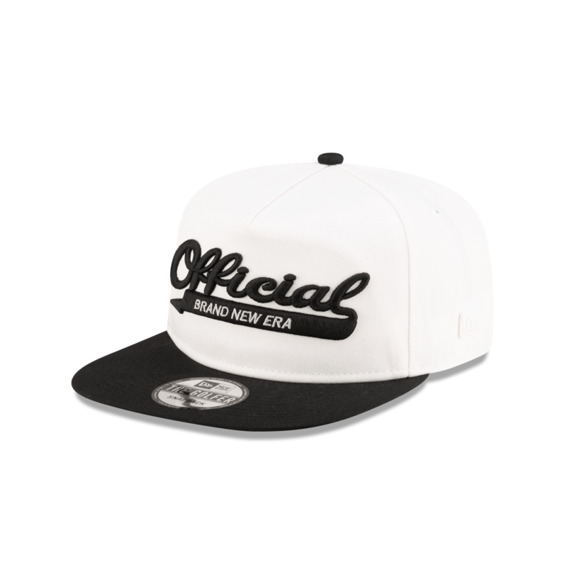 Official College White Golfer Snapback Hat