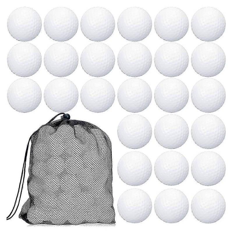 100 Units of Golf Training Balls with Hollow Design Equipped with Mesh Drawstring Storage Bags for Practice