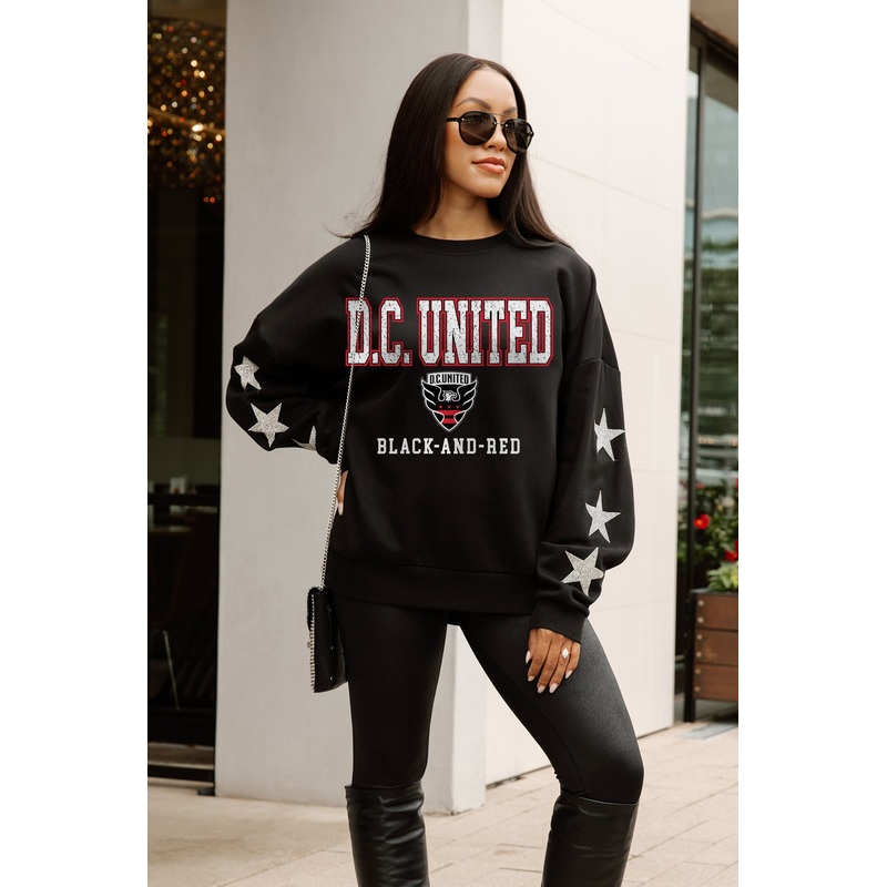 DC UNITED VELOCITY STAR EMBELLISHED CREW SWEATSHIRT