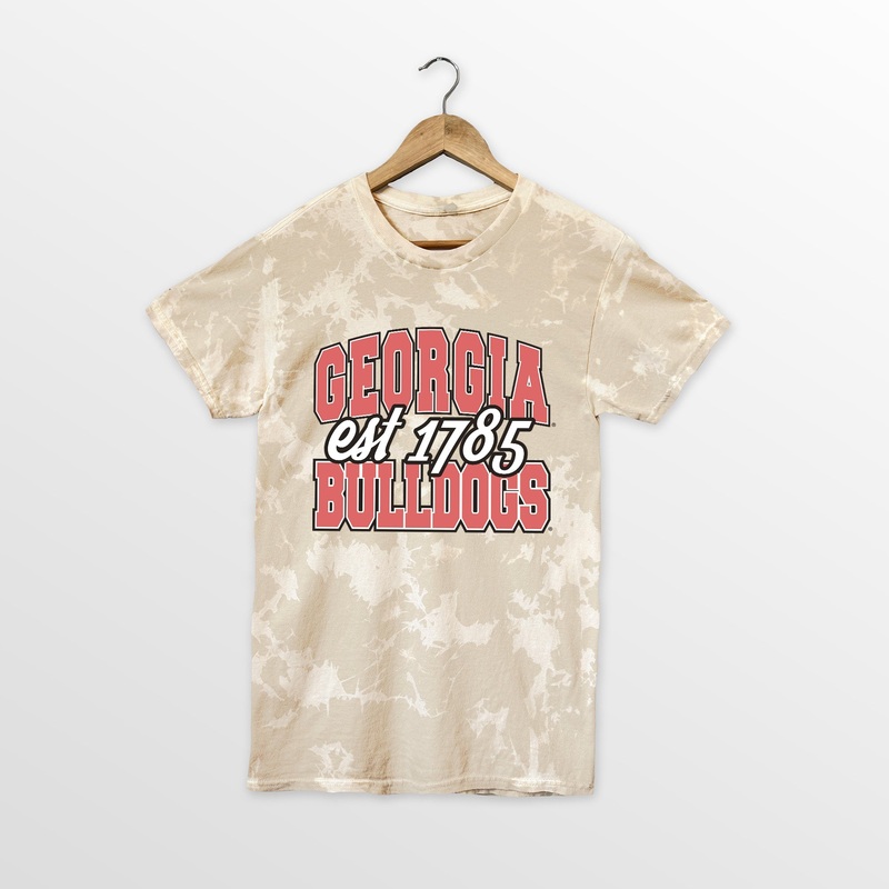 GEORGIA BULLDOGS DEEP ROOTS BLEACH WASH TEE