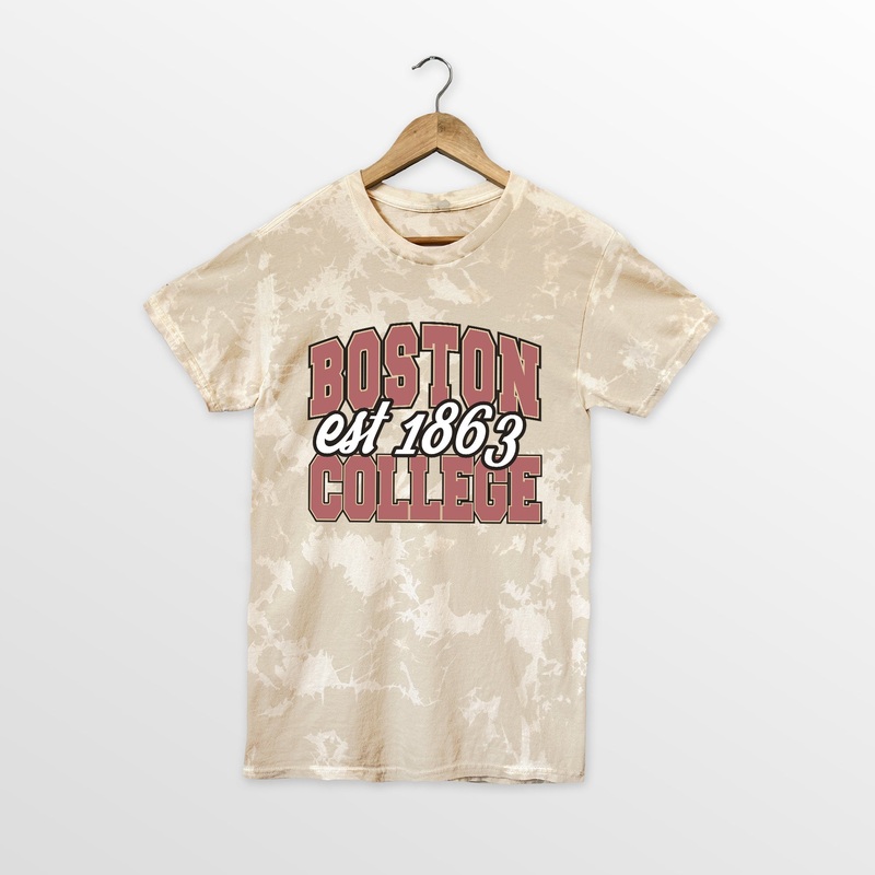 BOSTON COLLEGE EAGLES DEEP ROOTS BLEACH WASH TEE