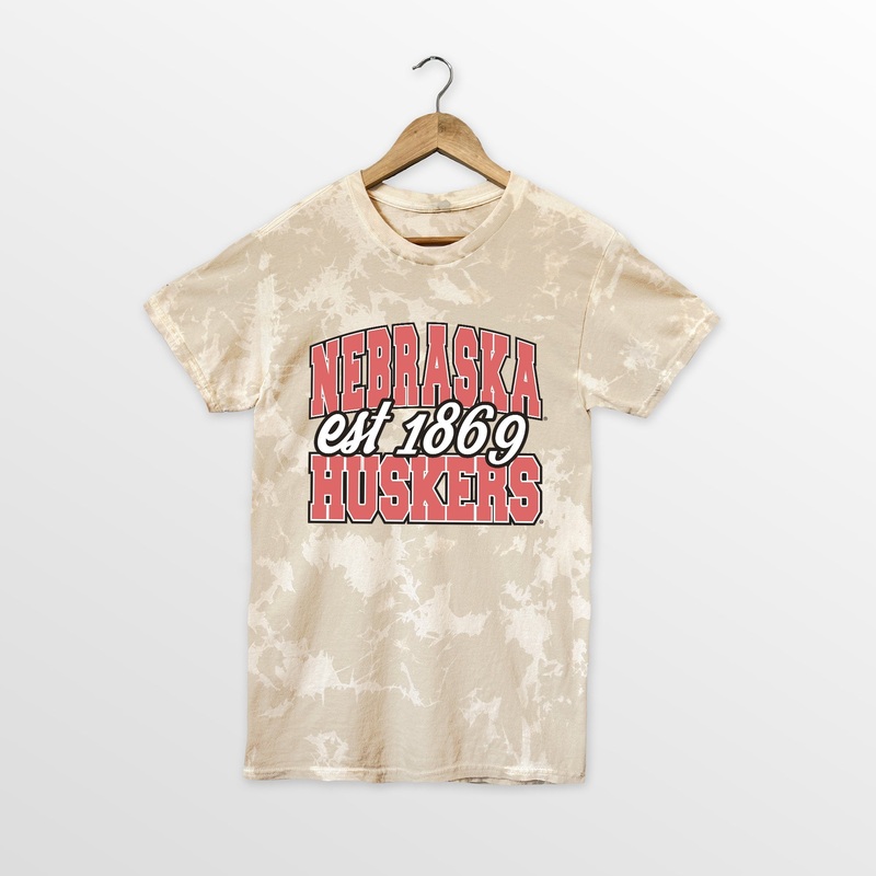 NEBRASKA CORNHUSKERS DEEP ROOTS BLEACH WASH TEE