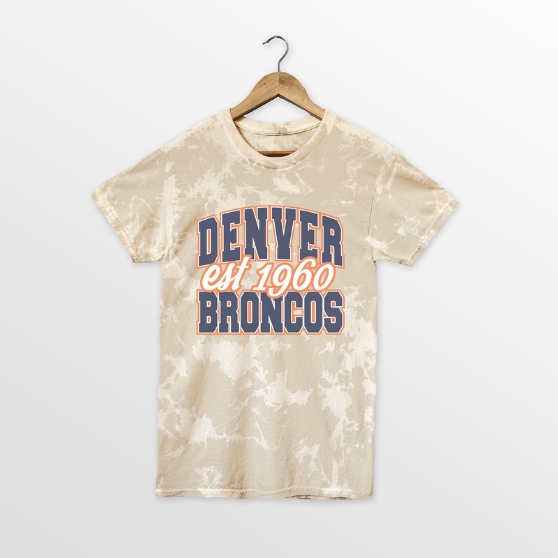 DENVER BRONCOS DEEP ROOTS BLEACH WASH TEE