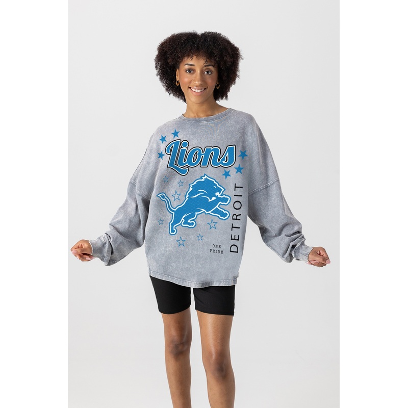 DETROIT LIONS Starbound Oversized Long-Sleeve Tee