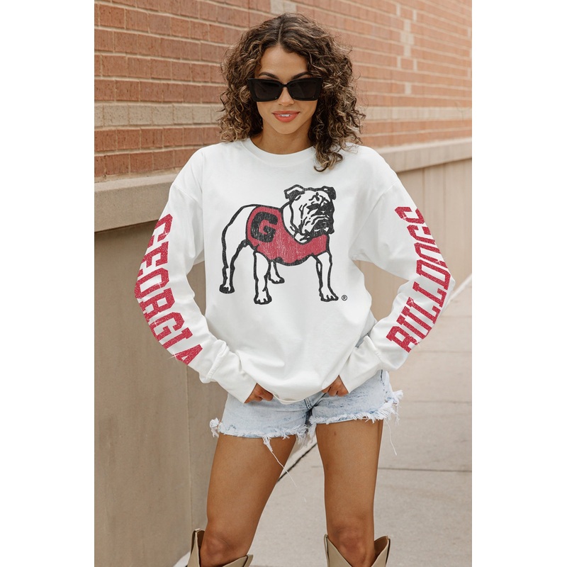 GEORGIA BULLDOGS Game Plan Oversized Long-Sleeve Tee