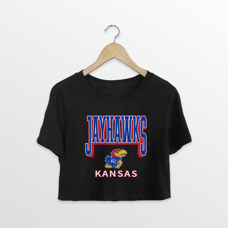 KANSAS JAYHAWKS PURE VICTORY CLASSIC CROP TEE