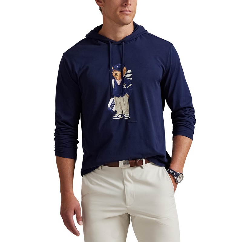 RLX Ralph Lauren Polo Bear Jersey Golf Hoodie – Refined Navy