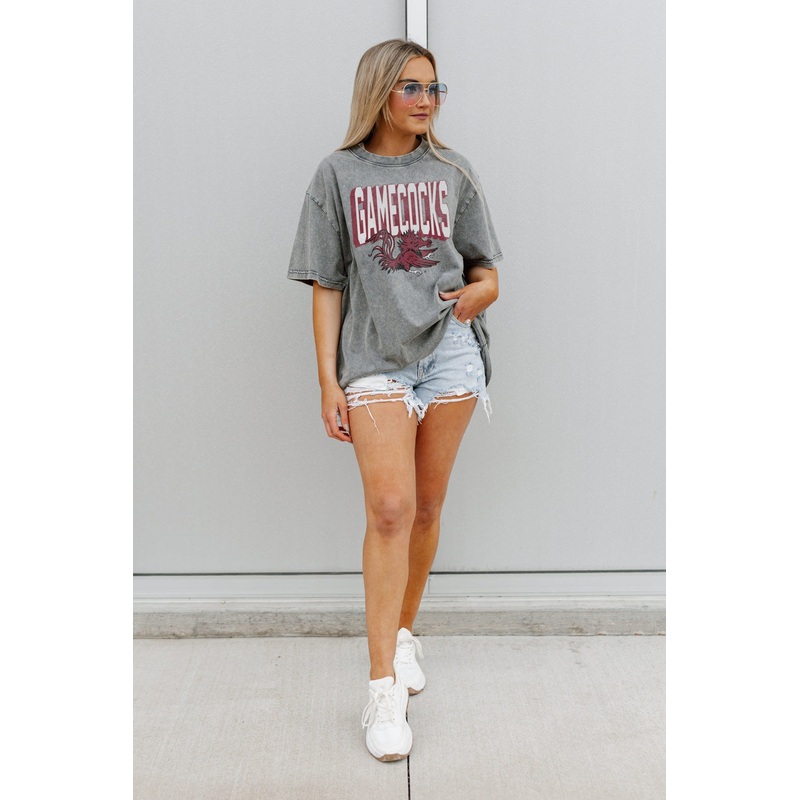SOUTH CAROLINA GAMECOCKS Solid Defense Oversized Crewneck Tee