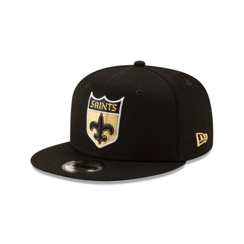 New Orleans Saints Black 9FIFTY Snapback Hat