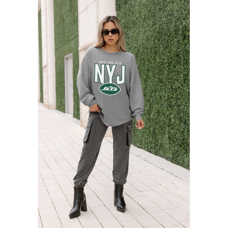 NEW YORK JETS PURE MOTION VINTAGE WASH CORDED PULLOVER