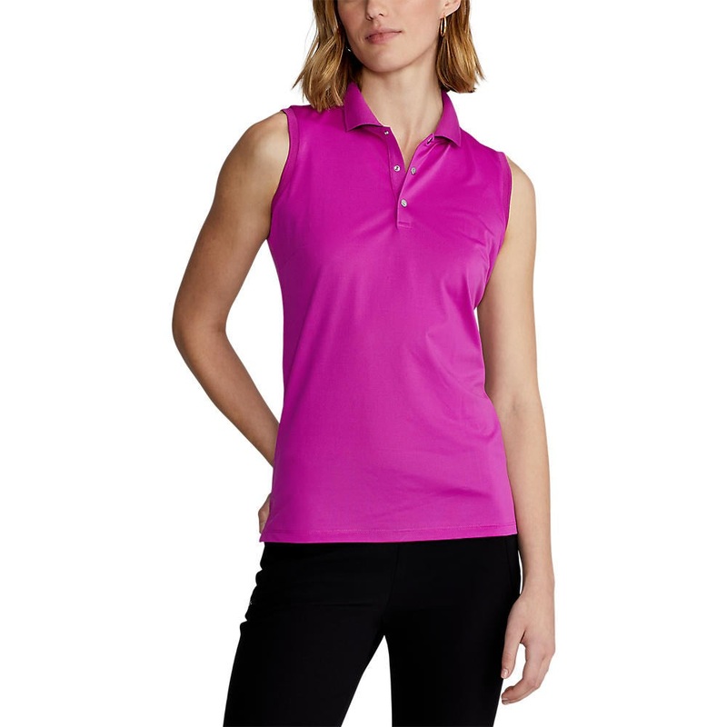 RLX Ralph Lauren Women’s Tour Performance Sleeveless Golf Shirt – Bright Pink